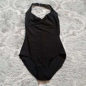 Natalie Dancewear Black Halter Leotard